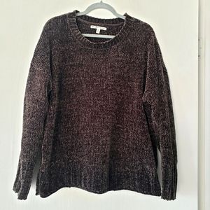 Chocolate brown chenille sweater